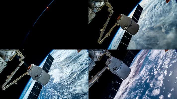 空间站环绕地球-北斗导航-卫星嫦娥探测器