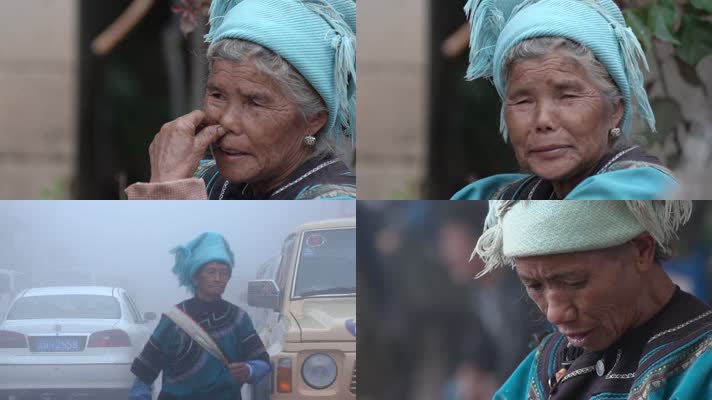 少数民族升格视频云南红河哈尼族族妇女服饰