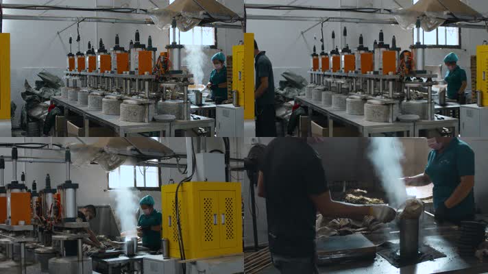 普洱茶生产视频云南普洱茶厂茶叶湿蒸工艺