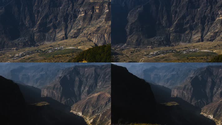 大山视频中国西南大山深处的村寨民居远景