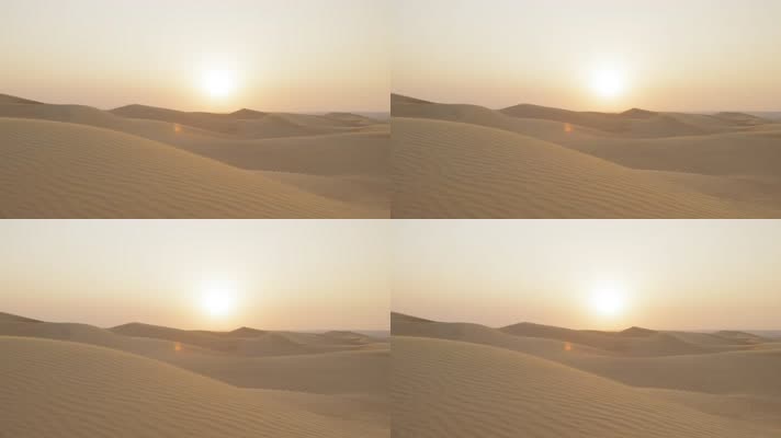 沙漠中的日落 