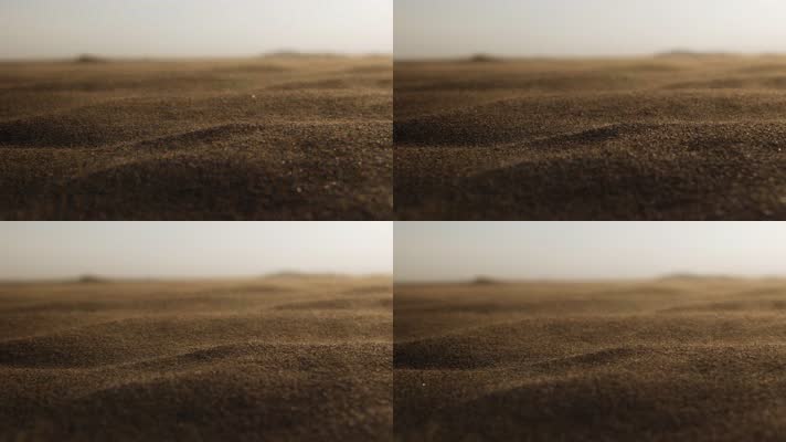 被风吹过沙漠的沙丘