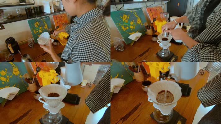 咖啡冲泡视频咖啡称重纸过滤技艺