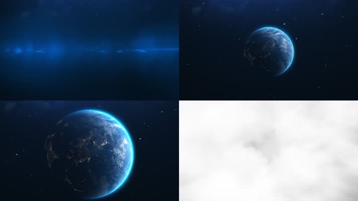 【透明通道】4K地球穿梭云层