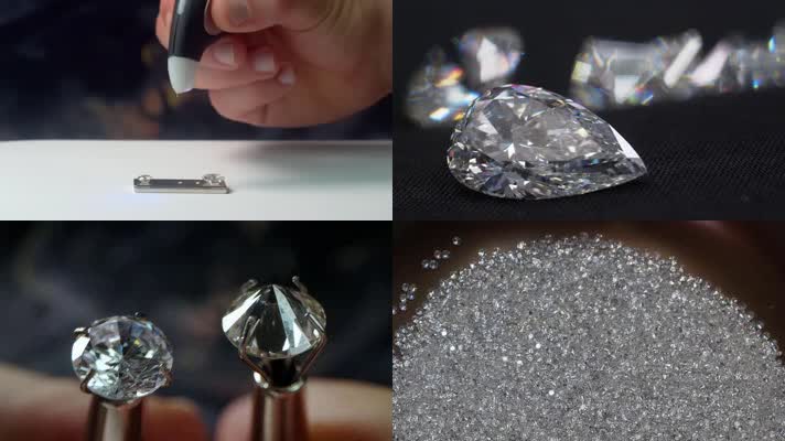 钻石，观察钻石，测试钻石硬度