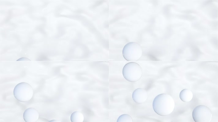 水乳护肤液体球蓝色吸收流动化妆品分子