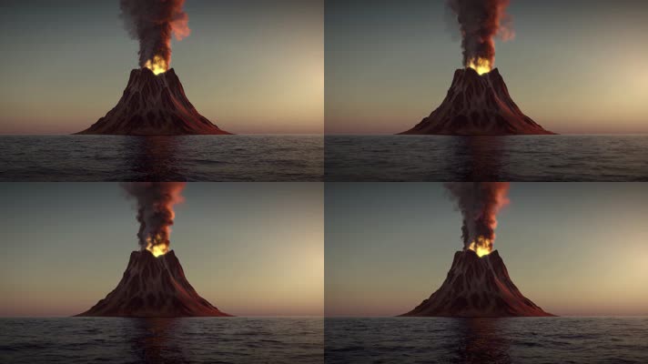 海底火山 火山动画 火山爆发 火山 火山喷发视频 火山气体 活火山