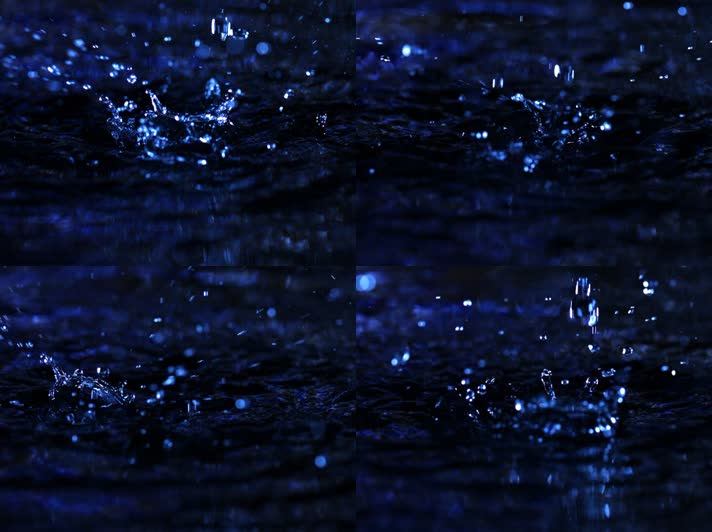 雨水滴入水中高清实拍视频
