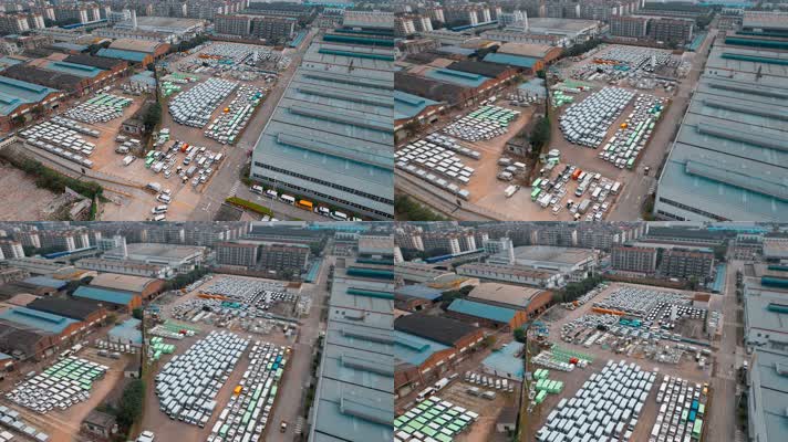 广西柳州五菱汽车主机厂内部大型车辆停放区