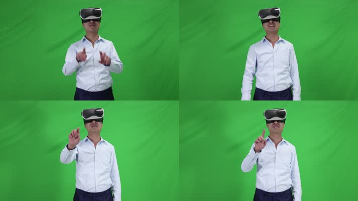 vr智能眼镜可穿戴设备体验虚拟现实绿幕素