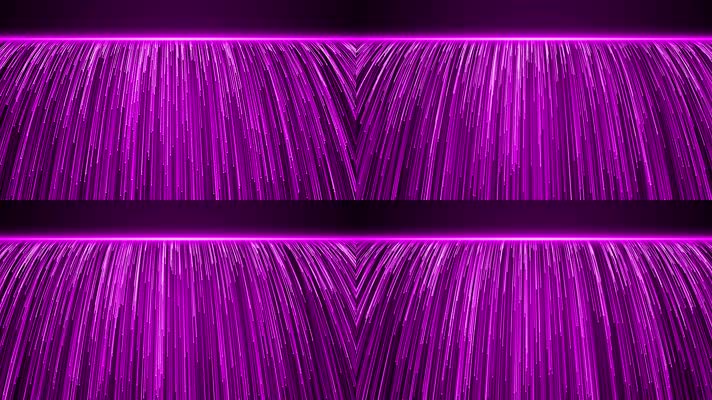 4K紫色粒子光线瀑布晚会舞台背景