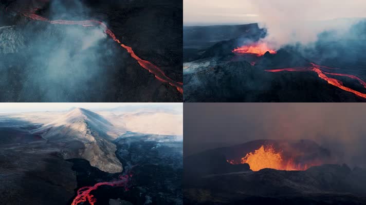 【4K】火山岩浆