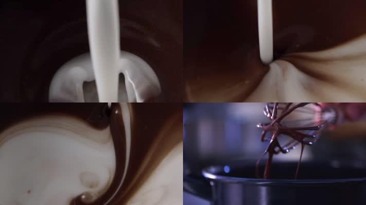 牛奶巧克力，咖啡搅拌拉花
