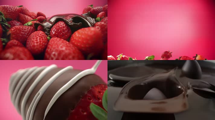 巧克力草莓甜品