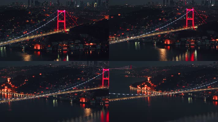 伊斯坦布尔大桥夜景