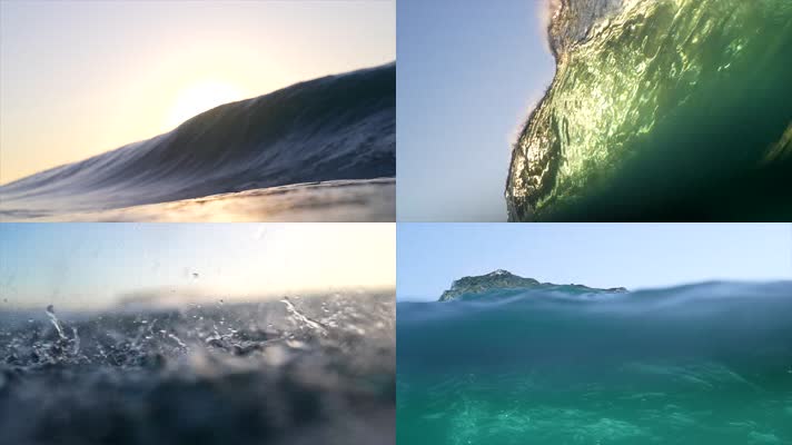 【4K】大海海浪慢镜头