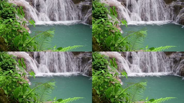 泰国北碧省一个美丽的瀑布，名叫花美卡明