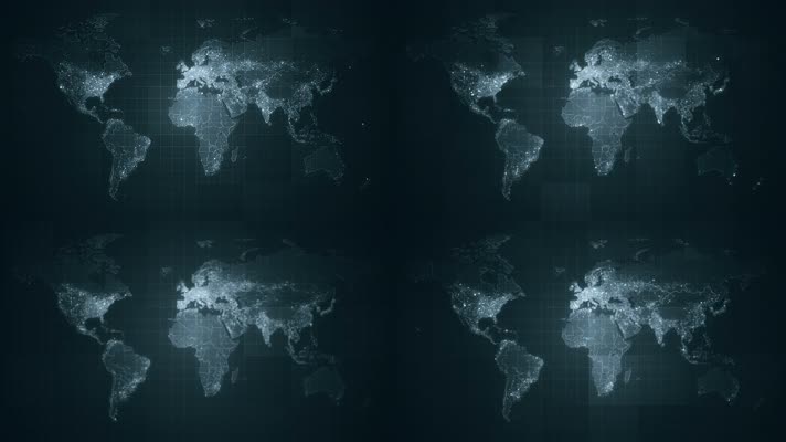 科技全球灰色世界地图