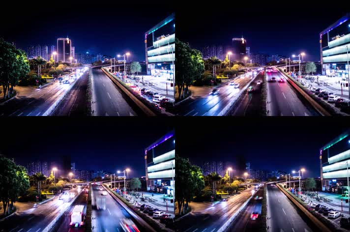 4k广州夜景的车流延时视频视频素材,延时摄影视频素材下载,高清3456x