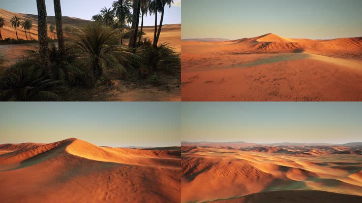 三维动画广袤无垠的沙漠地貌