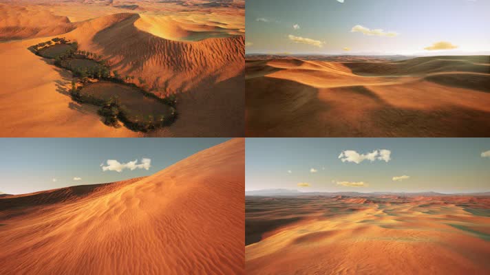 三维动画广袤无垠的沙漠地貌 