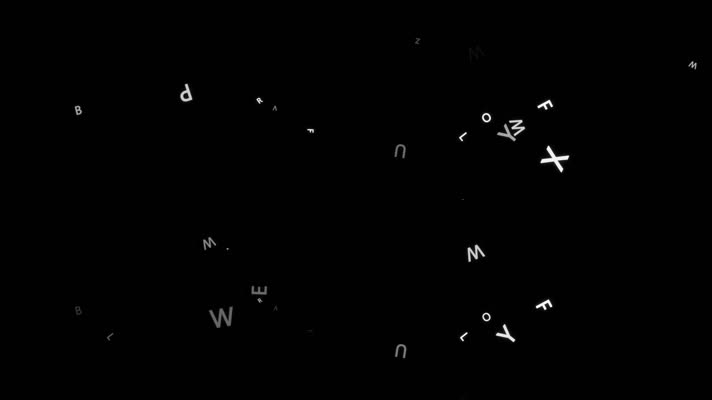 大写字母动态装饰元素视频