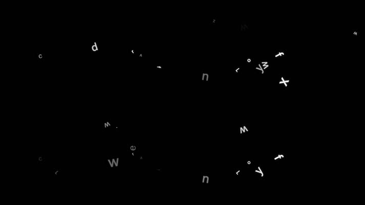 小写字母动态装饰元素视频