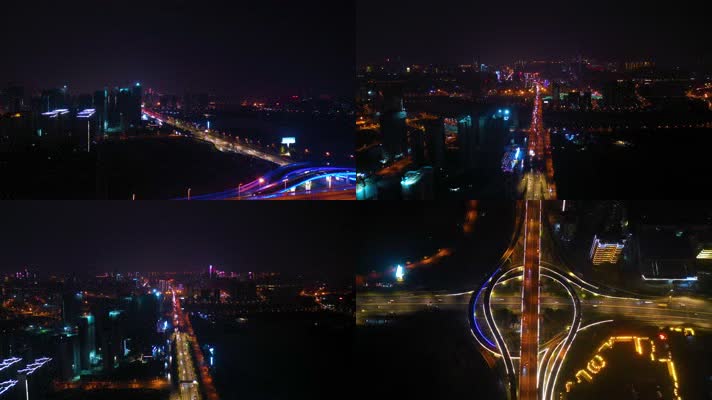 4K航拍湖南广电中心夜景2