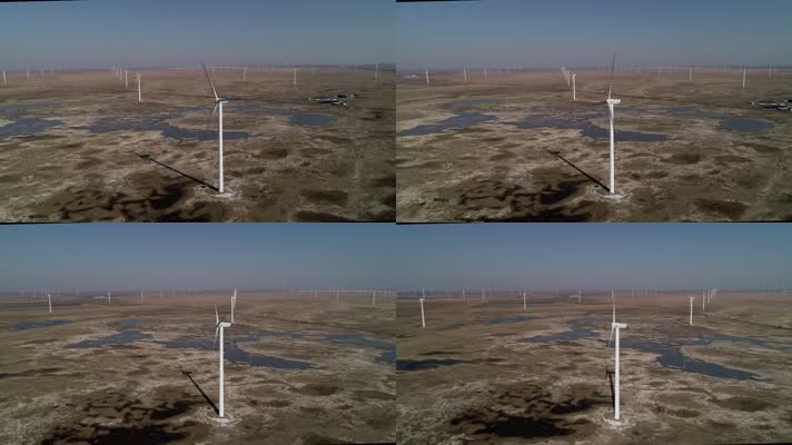 航拍：风力发电机组