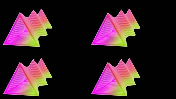 立体3D三角形动态视频