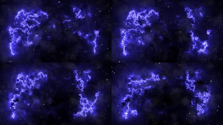 蓝色科幻宇宙空间背景视频