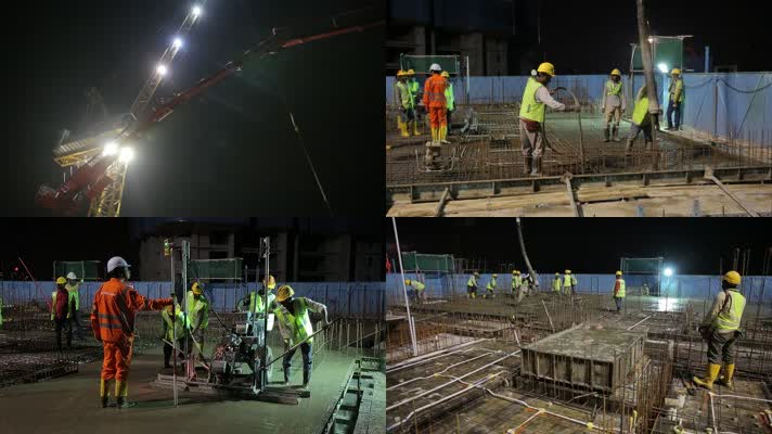 国际施工项目夜间浇筑混凝土