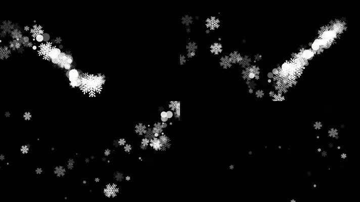 雪花粒子曲线运动视频-alpha通道