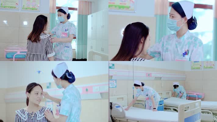 护士梳头铺床照顾病人