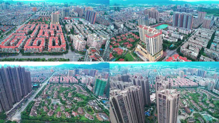 桂林八里街楼盘建筑地产航拍