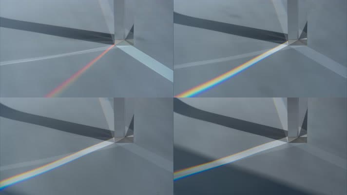 彩虹光影延时概念色彩艺术空间时间