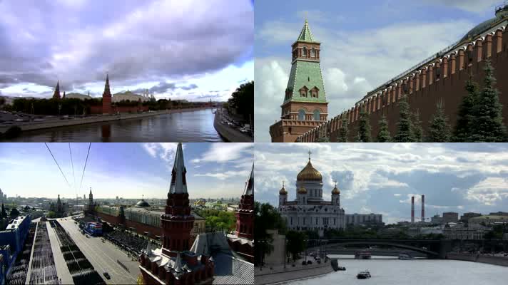 俄罗斯莫斯科红场等标志性建筑