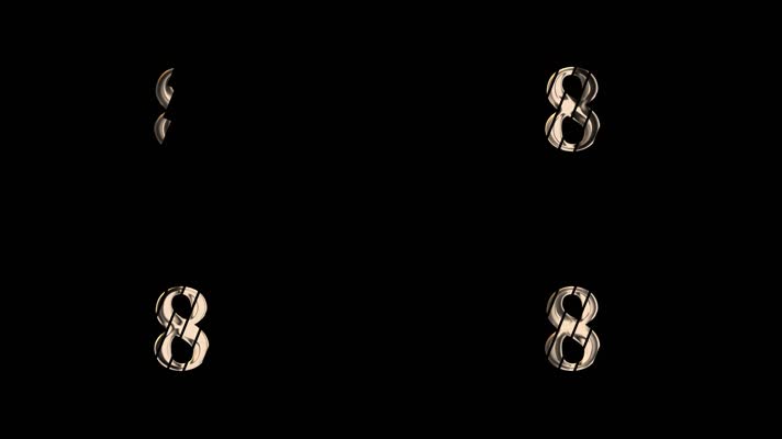 数字8动画logo排版设计