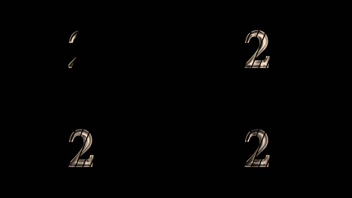 数字2动画logo排版设计