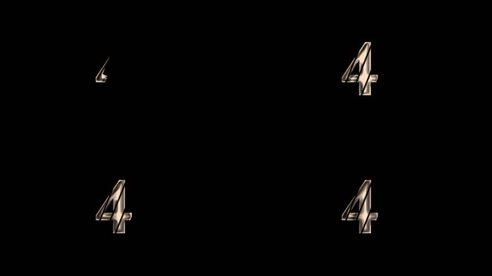 数字4动画logo排版设计