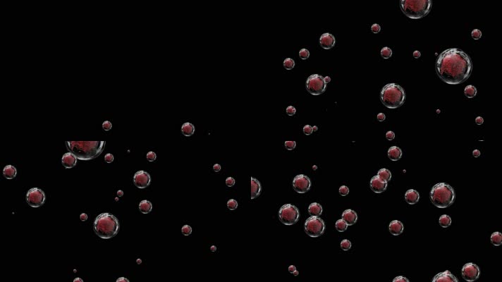 中医养生藏红花气泡粒子视频素材带通道