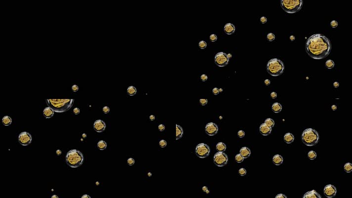 中医养生黄柏气泡粒子视频素材带通道
