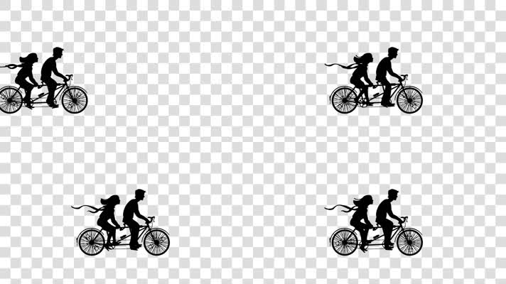 爱情双人自行车-alpha通道