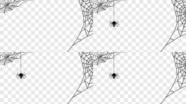 4K-蜘蛛和蛛网-alpha通道
