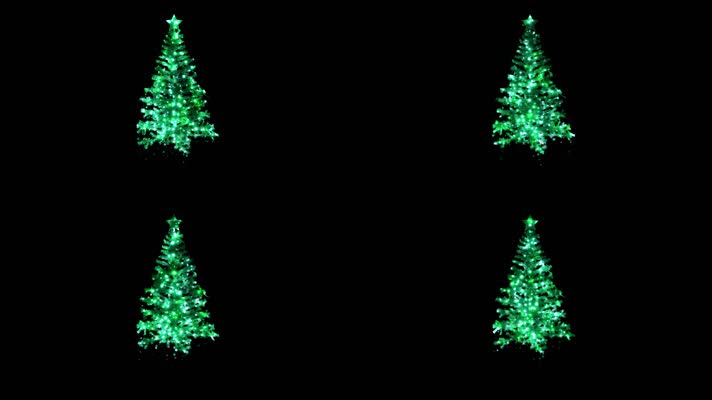 装饰粒子圣诞树视频