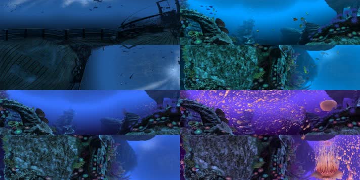 N0484-4K唯美海底世界水母全景视频
