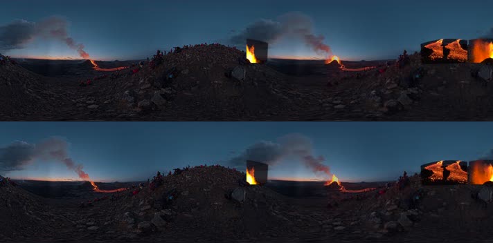 N0802-8K火山喷发全景视频