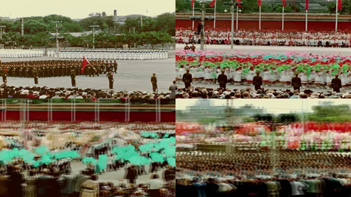 50年代的北京阅兵式历史影像