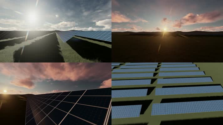 原创绿色能源清洁能源太阳能发电可商用