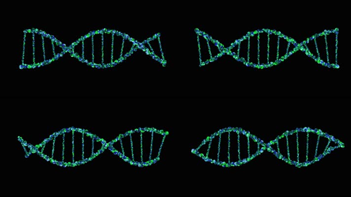 4K高科技线条DNA双螺旋